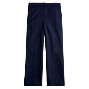 J.CREW Hayden Kickout Crop Pant in Bi-stretch Cotton Navy 00